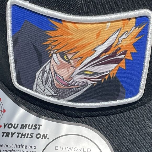 Bleach Ichigo Kurosaki Mens Hat Anime Elite Snap Back Adjustable New Bioworld - Picture 4 of 6